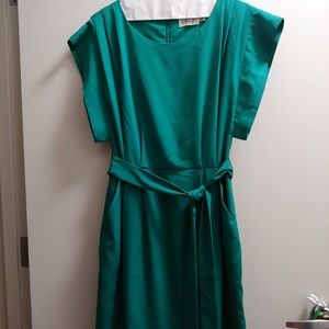 ELIZA J Drape Sleeve Sash Belt Dress